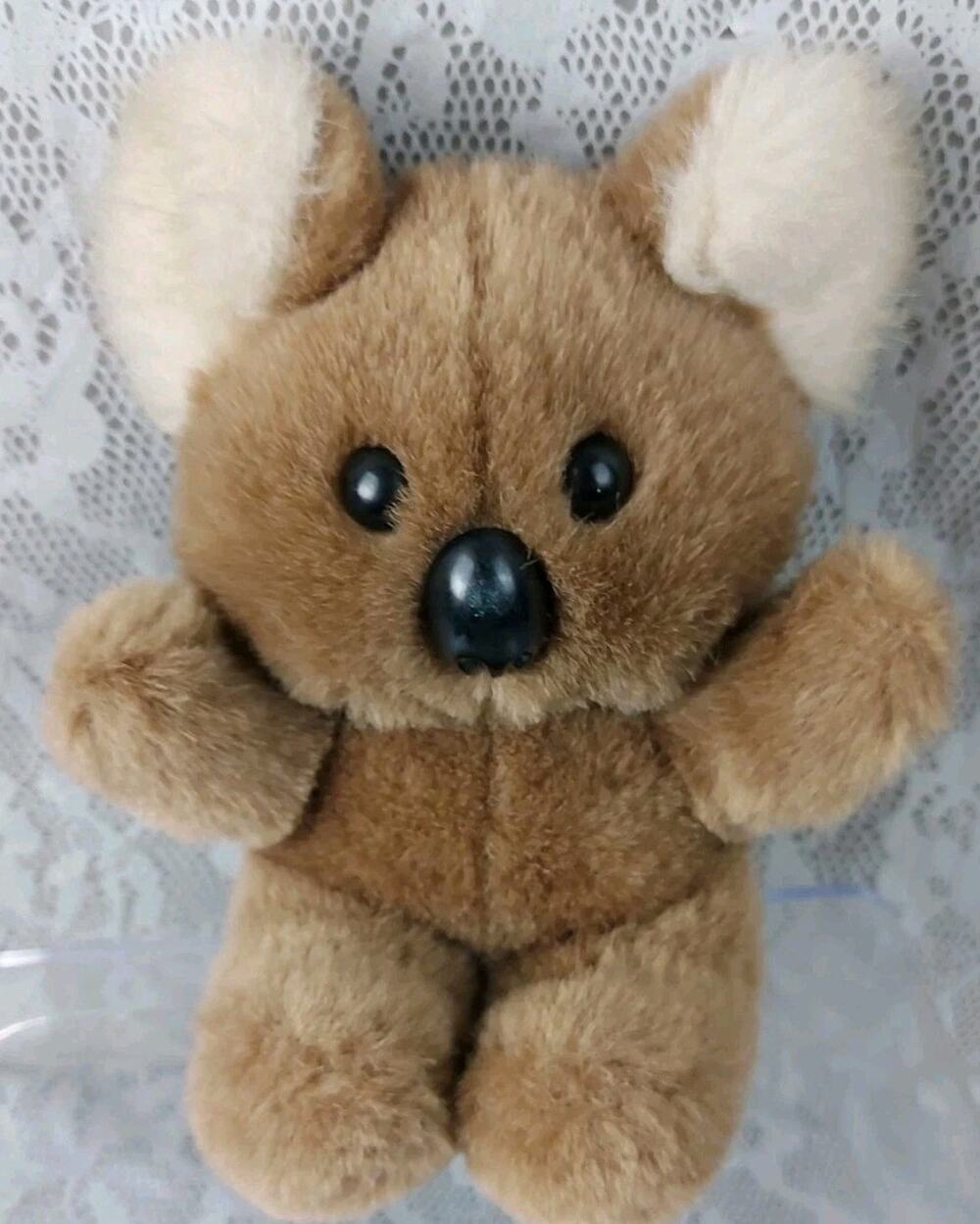 Kuny Koala Bear Teddy Brown White Little Small 8" Plush Stuffed 1989 Vintage 80s